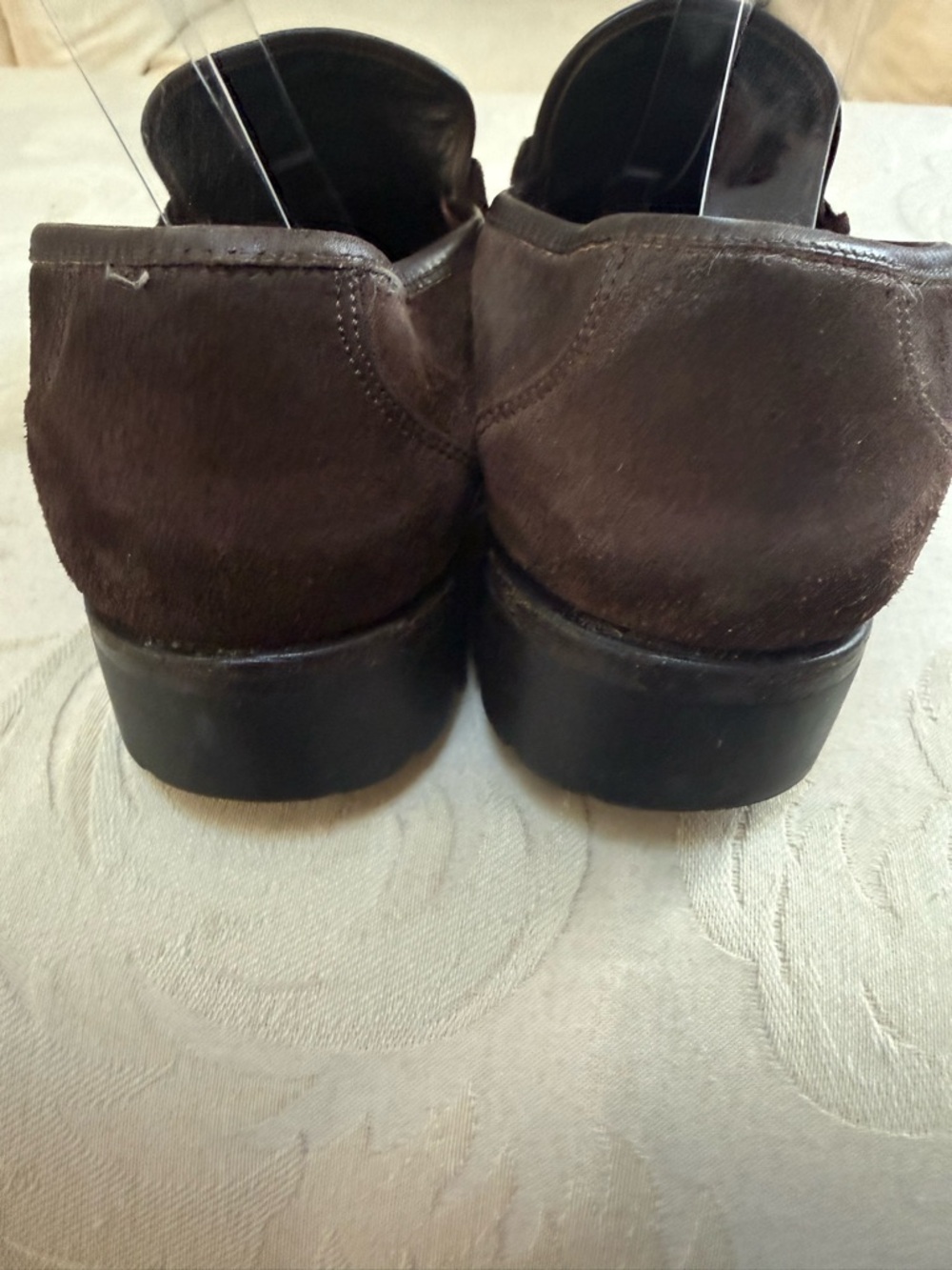 Salvatore Ferragamo Sport Womens 8B Brown Suede Lug Sole Loafers Italy - Picture 5 of 11